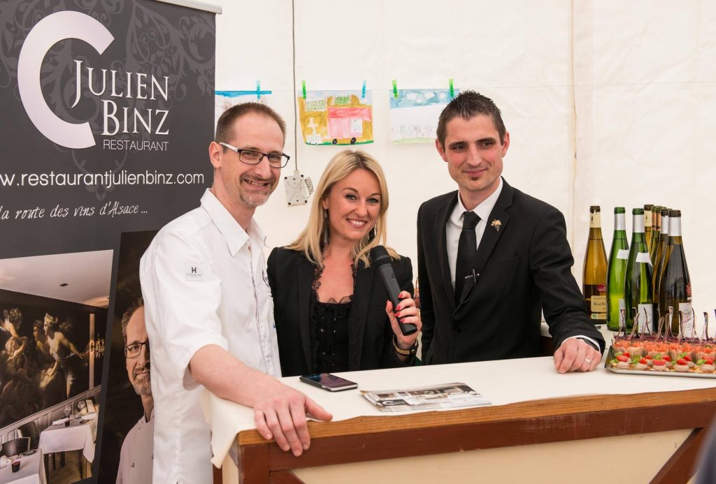 Julien Binz, Sandrine Kauffer et François Lhermitte participent pour la première fois à la foire aux vins d'Ammerschwihr