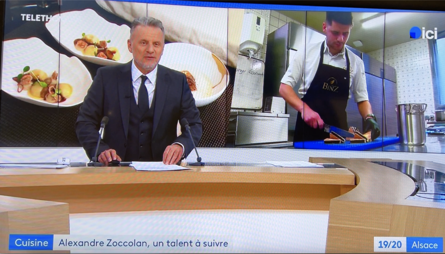 Alexandre Zoccolan champion du monde escoffier invité sur France 2 Alsace