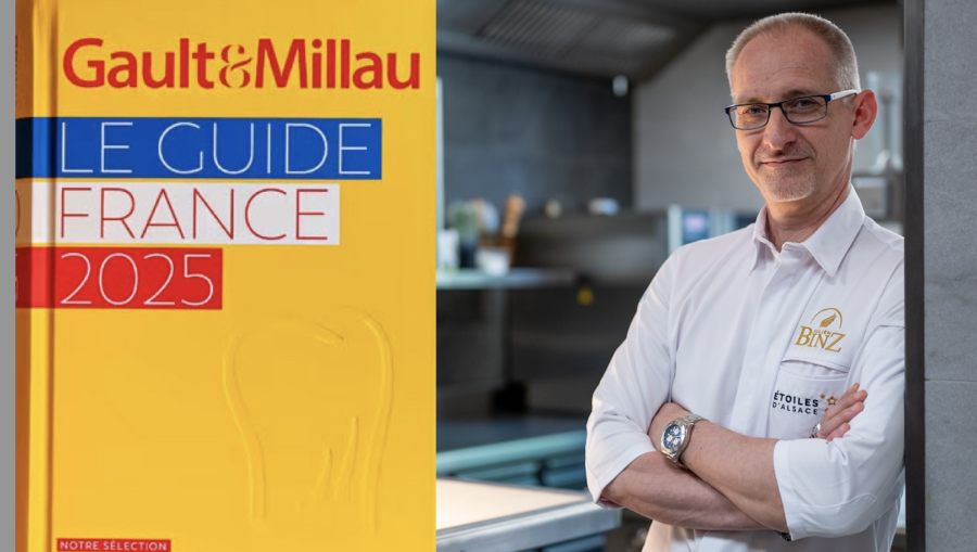 Julien Binz récompensé d’un 16/20 et trois toques au Gault&Millau
