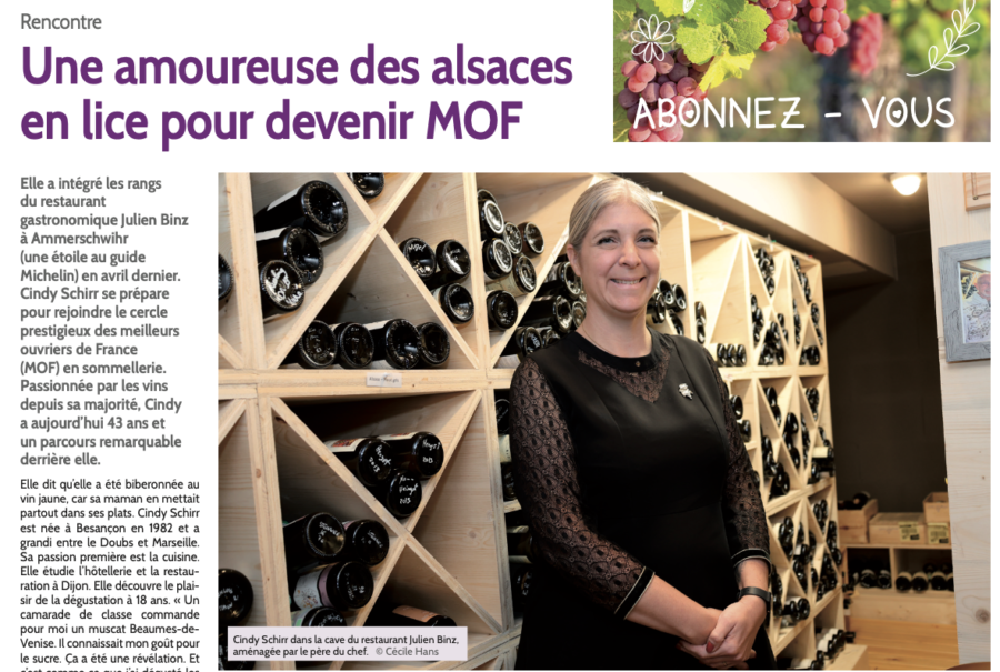 Revue de presse Cindy Schirr sommelière