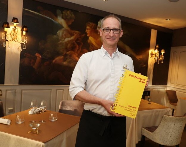 Revue de presse DNA  Julien Binz, la tradition innovante couronnée du Gault & Millau d’or Grand Est