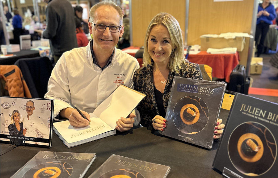 Nous étions en dédicace au salon du livre à Colmar