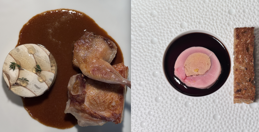 la caille en deux préparations