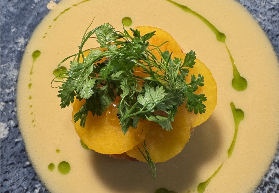 La truite de chez Guidat en deux textures